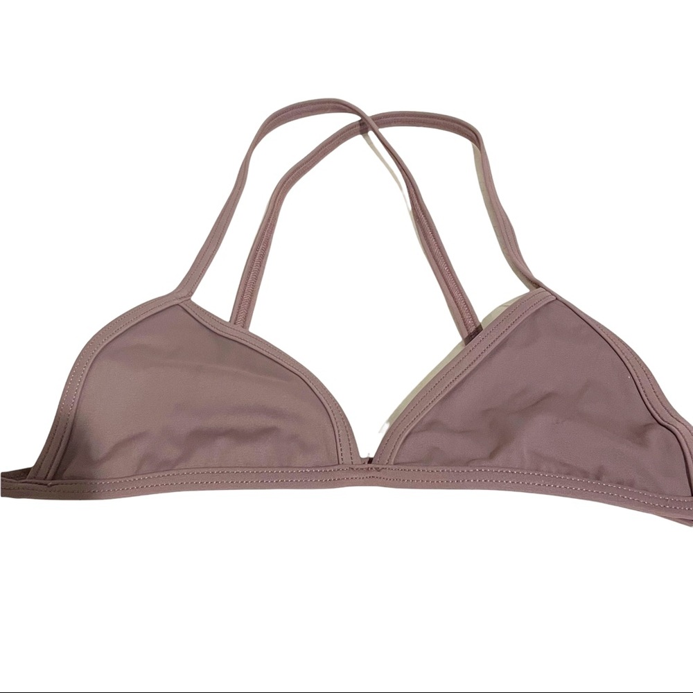 Fashion Nova Size XS Purple Triangle Cup Halter Swim Bralette Top New‎
